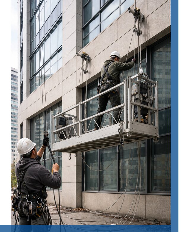 Монтаж и подъем фасадной люльки в Климовске от 12154 р. | ВЫСОТНИК-Клс