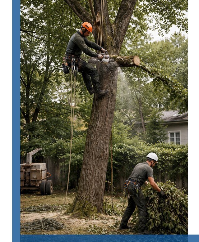 Кронирование деревьев в Климовске, безопасная высотная обрезка