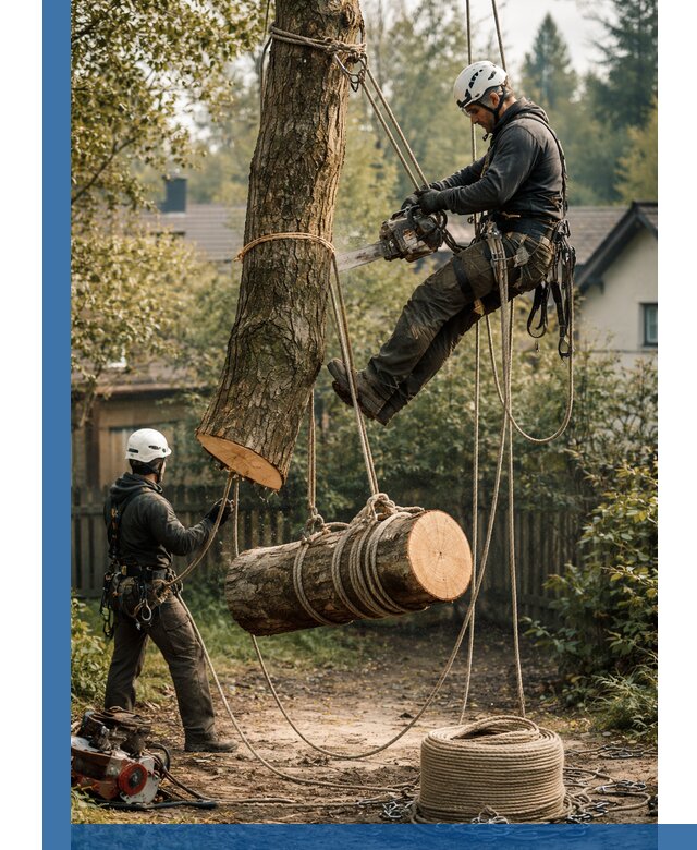 Валка деревьев частями в Климовске, безопасно и аккуратно