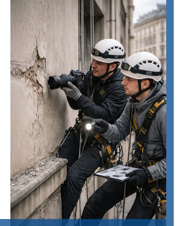 Фотофиксация дефектов фасада в Климовске от 4558 р. | ВЫСОТНИК-Клс