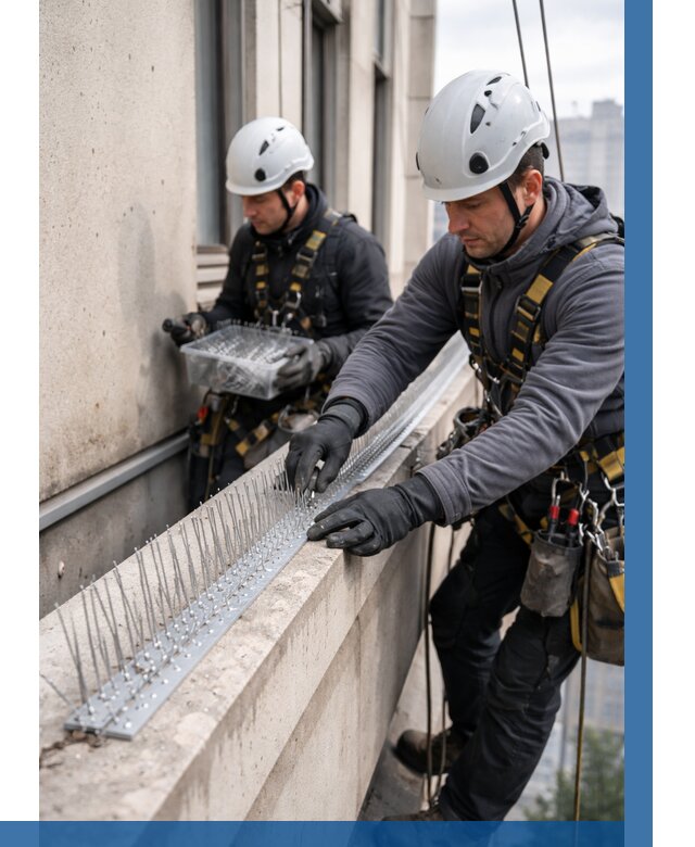 Установка шипов от птиц в Климовске от 861 р. | ВЫСОТНИК-Клс